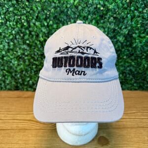 Outdoors Man Mountains Novelty Hat Cap One Size OSFA Adjustable Strap